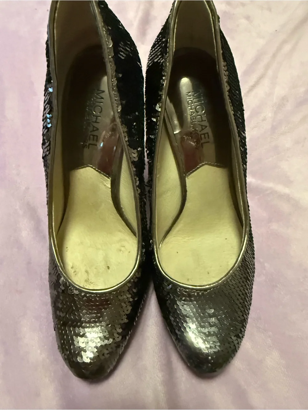 Michael Kors Black Sequin Stiletto Pumps